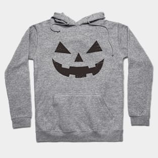 Jack-o'-Lantern Pumpkin Face Halloween Distressed Hoodie